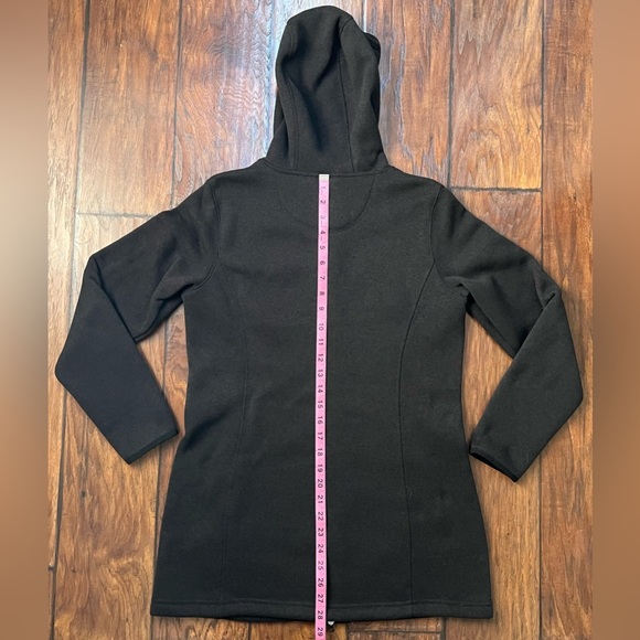 L.L. Bean Women's Small Petite Sweater Fleece Coat Classic Black ItemID 503354 - Picture 12 of 13